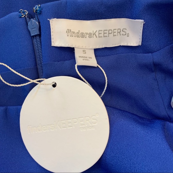 Finders Keepers Blue Ruffle Hem Skirt - Picture 4 of 7